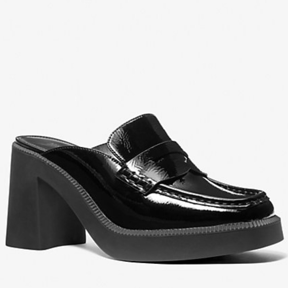 Michael Kors Black Patent Mules